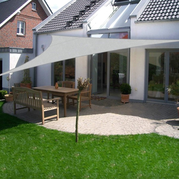 Triangulär Shade Sail Polyester Vattentät Shade Duk Anti UV f