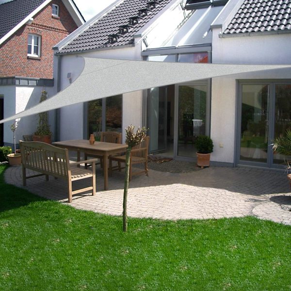 Triangulär Solsegel Polyester Vattentät Solskyddstyg Anti UV