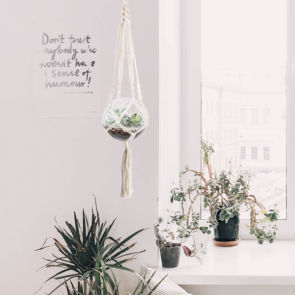*3 st Macrame växt hängare hängande krukhållare för blomdekoration*