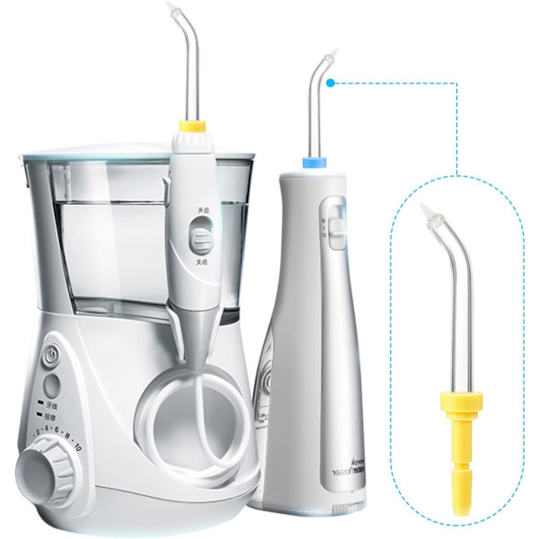 10 stycken ersättningsmunstycken kompatibla med Water Flosser WP-100,