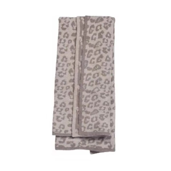 *Ullpledd strikket teppe plus fløyel strikket jacquard teppe leopard teppe*