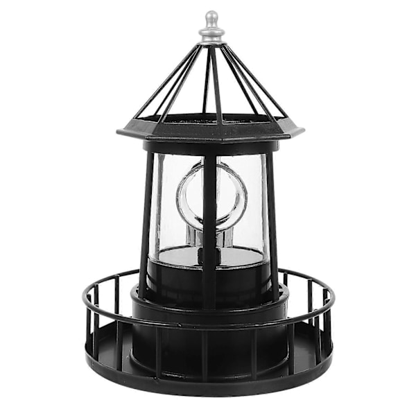 1 st LED Solcellsdriven Roterande Lampa Dekorativ Landskapslampa Utomhuslampa (Svart)