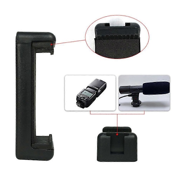 3 stk. 1/4 Interface Mobiltelefon Klips Selfie Stick E Klips Beslag Mount Holder Klemmer