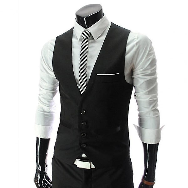 Kostymväst Herr Businessväst Casual Väst Formell Kostym Gilet Slim Formell Stil Väst Kläder Businessväst Arbetskläder