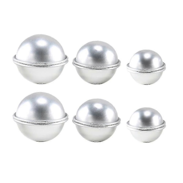 6 stk. DIY Badebombeform Kule Rund Ball Former Verktøyrekvisita