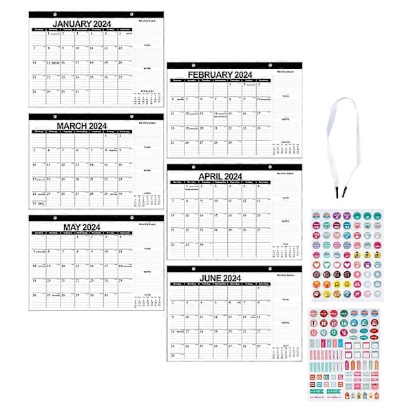 1 Set Årlig Väggkalender 2024 Kreativ Planerare Väggkalender Daglig Schemakalender