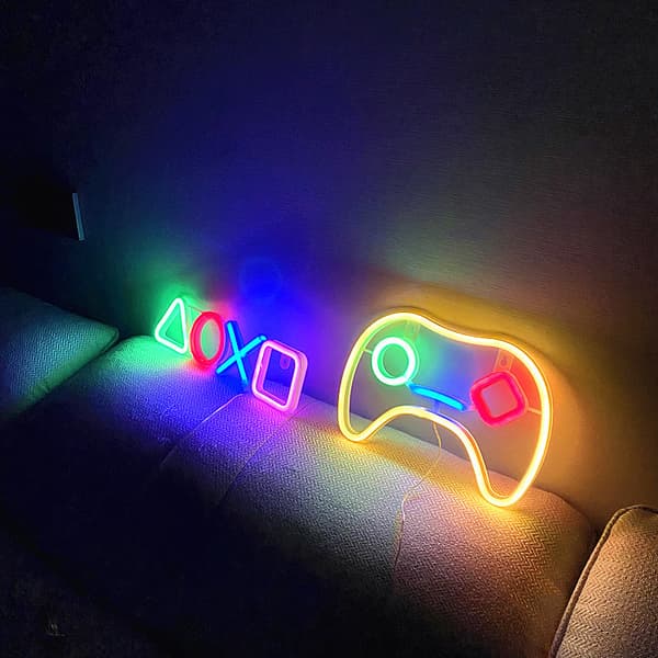 Neon LED Ljusskylt Dekoration Gaming Cool Neonljus för Sovrum Spel