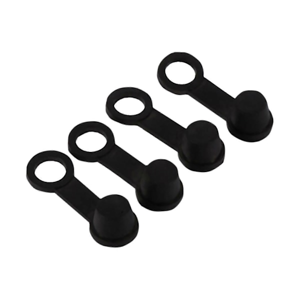 4x Svarta Gummi Broms Luftningsnippel Fettlock Dammskydd 8mm Motorcykel
