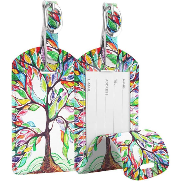 #Sæt med 2 tree of life Bagagemærker, kuffert-id-mærker, rejsetaske#