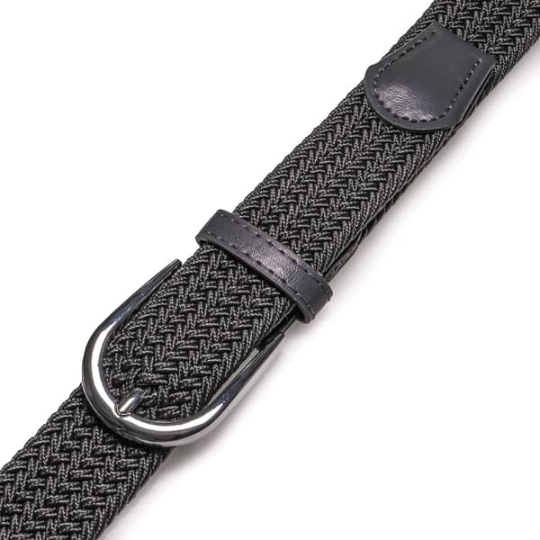 /#/(Svart) unisex elastisk vevd belte elastisk stoffbelte for menn an/#/