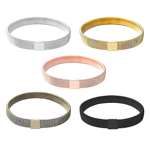 5 st Herr Stretchigt Armband Metall Armbindel Fjäderarmband Armbandsmanschett (Blandad Färg)