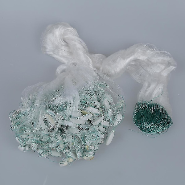 25m Klar Vit Grön Monofilament Fiskenät med Flöte