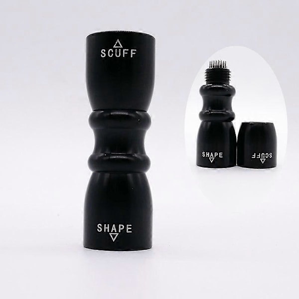 3-in-1 Pool Cue Tip Shaper/Scuffer/Aerator Pool Cue Tip Tool Ruostumattomasta teräksestä valmistettu Pool Cue Stick -korjaustyökalu Biljardi Pool Cue -tarvikkeet (musta)