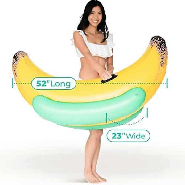 Kæmpe Oppustelig Ride-on Banan Flyder  Gul Banan Flyder  Stor Oppustelig Pool Flyder Til Børn & Voksne  Sommersjov Til Pool  Sø  Strand  Fest  Lo
