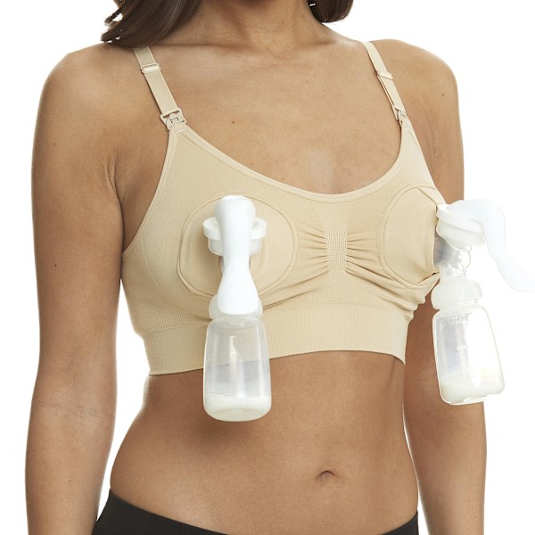2 Par Dame Brystpumpes Bustier Håndfri Graviditets-BH Blød