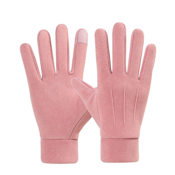 #Women's Pink Cycling Gloves Warm Sports Gloves#