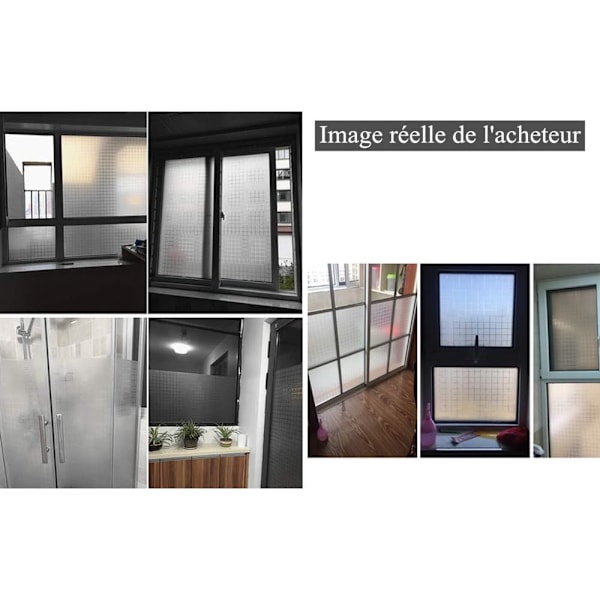 *Sähköstaattinen ikkunakalvo Anti UV Anti Peeping Ruudullinen Kuvio*