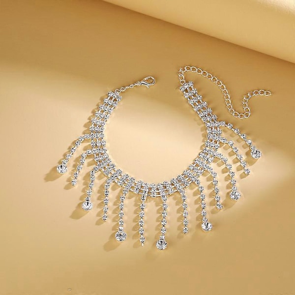 Boho Kærlighedshjerte Kvast Ankler Krystal Ankel Armbånd Charm Bohemia Delikat Fod Smykke Kæde til Kvinder