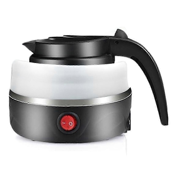 Vikbar Vattenkokare, 600ml Camping Vattenkokare Mini Resevattenkokare Vikbar Silikon Vattenkokare Med Vikbara Koppar, För Resor Eu-kontakt