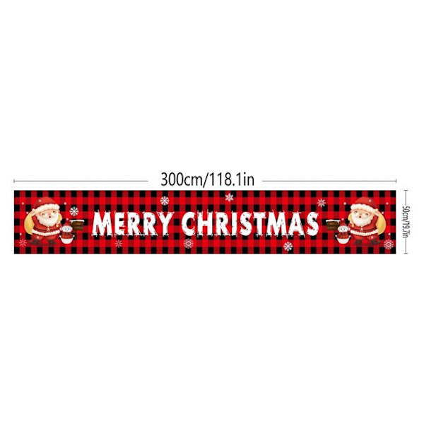 *Julskylt för veranda, God Jul-banderoll, hängande banderoller Cou*