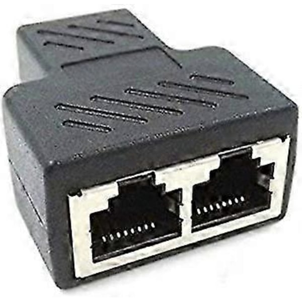 Ethernet 1 til 2 Splitter Adapter, Nettverks Splitter Adapter, LAN Splitter 2 Hunn til 2 Hunn Porter CAT 5/CAT 6 Ethernet Skjøtekontakt 8P