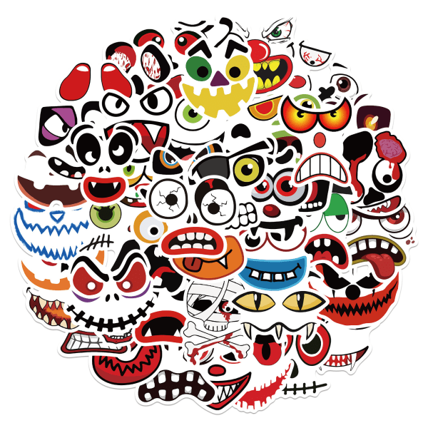 /#/50 Halloween græskar-emoji-klistermærker/#/