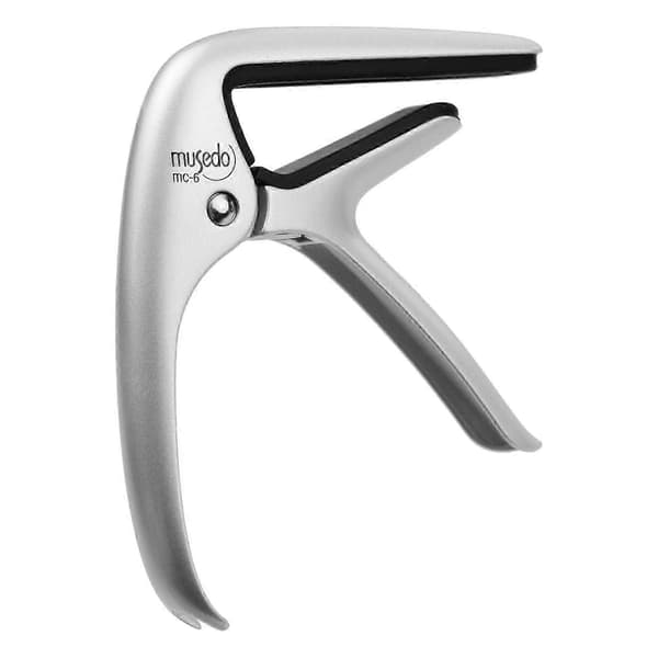 -6 Akustisk Gitarr Capo Snabbt Byte Aluminiumlegering med Integrerad Stallpinne Dragare för Klassisk