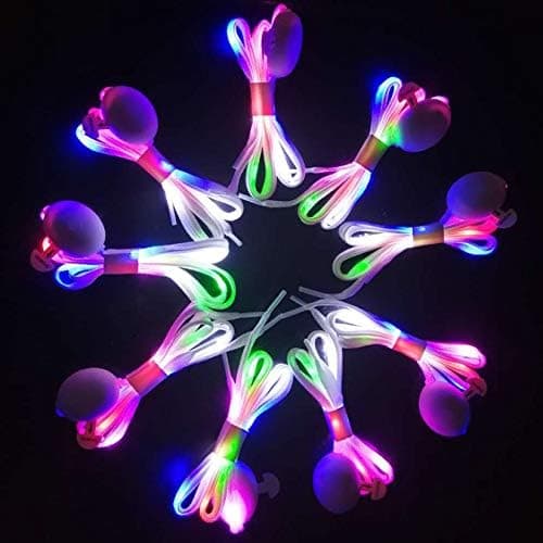 1 par nylon skolisser, festlige LED-lysstrimler, vanntett lys