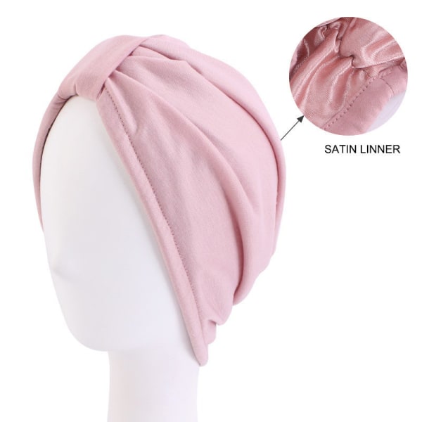 #(rosa) dusjhette, myk bomullshatt turbanhatt#