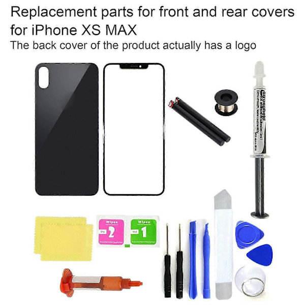 Etulasin näytön takakannen vaihtotyökalusarja puhelintarvike iPhone XS MAX -puhelimelle