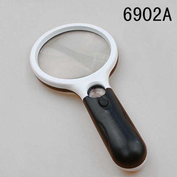 Förstoringsglas med ljus, upplyst förstoringsglas med 3x 45x