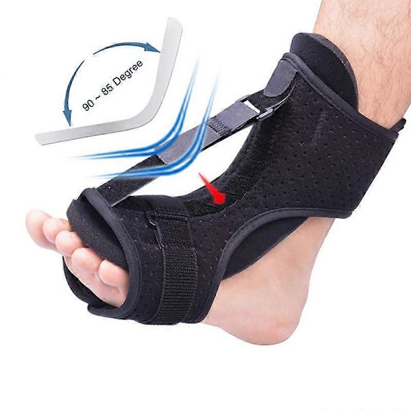 Plantar Fasciit Nattskena, Justerbart Ankelstöd, för Droppfot Ankel Häl Smärta Kvinnor & Män Justerbart Tendinit Stöd Plantar Fasciit