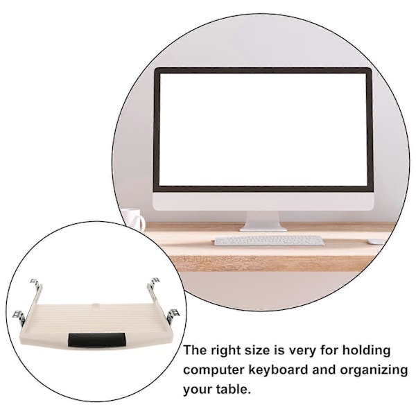 1 Set Tangentbordsbricka Under Skrivbord Tangentbordsstativ Utskjutbar Dator Tangentbordslåda