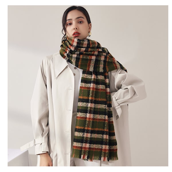 Mode Plaid Sjal til Kvinder i Efterår og Vinter, Koreansk Version