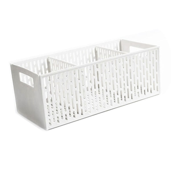 Plastik Opdelings Opbevaringskurv 3 Rum Besparelse Mad Opbevaring Organizer Kasser til Frugt Grøntsager Snacks
