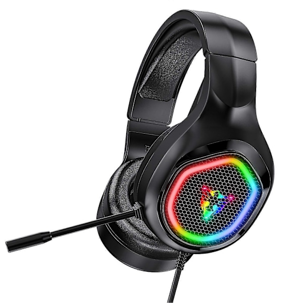 Gaming Hodetelefoner Lav Latens 7.1 Kanal Surroundlyd 360-graders Roterende Støyreduksjon Kablet Headset