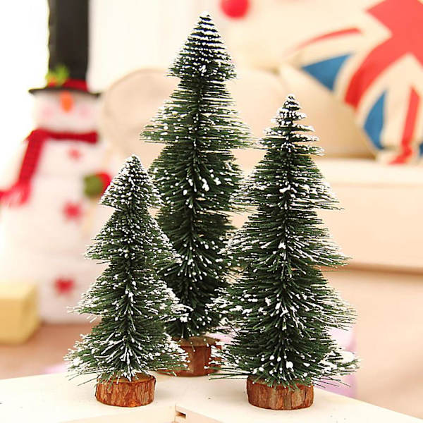 Mini Julgran Med Vit Snö Simulerad Realistisk Juldekoration Konstgjord Julgran Cedar Dekor För Jul Kaesi20cm
