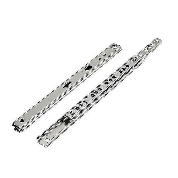 Kuleskuffskinne, 1 par mikro kuleføring to seksjoner stål tunge løpere kule, 2-delt kuleskuffskinne (10 tommer/246 mm, sølv)