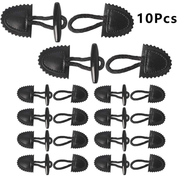Jakke-erstatningsknapper, Hornknapper, 10 par syknapper