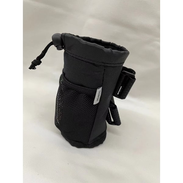 #Cykel flaskeholder uden skruer sort 1 stk Cykel kopholder flaskeholder net med lomme Cykel flaskeholder til styr barnevogn#