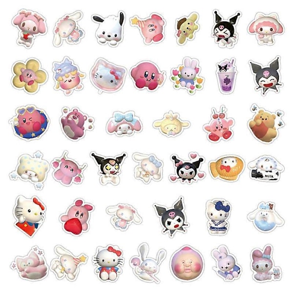 120 kpl 3D Söpöjä Anime-tarroja, PVC Vedenpitäviä Auringonkestäviä Tarroja Puhelimeen, Kannettavaan Tietokoneeseen, Pulloihin, Rullalautaan, Tietokoneeseen, Puhelimeen, Anime-tarrapaketti, Lahjoja Sarjakuville