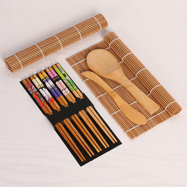 Verktøy for å lage sushi Nybegynnere verktøysett inkluderer Sushi Rollers Bamb