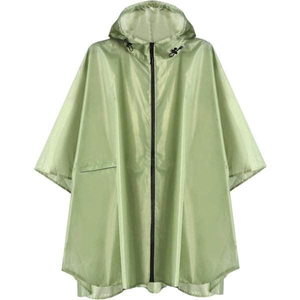 #Kevyt, vedenpitävä ja hengittävä Ripstop-poncho hupulla ulkoilmatoimintaan#