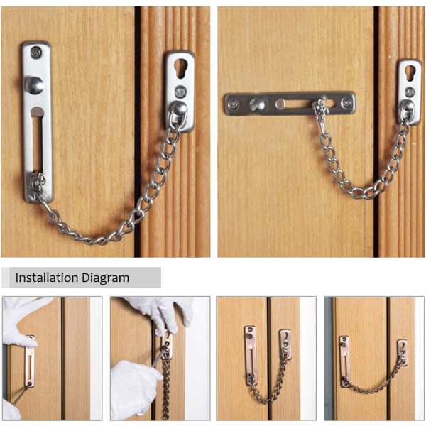 *Silver Chain Sliding Security Lock*