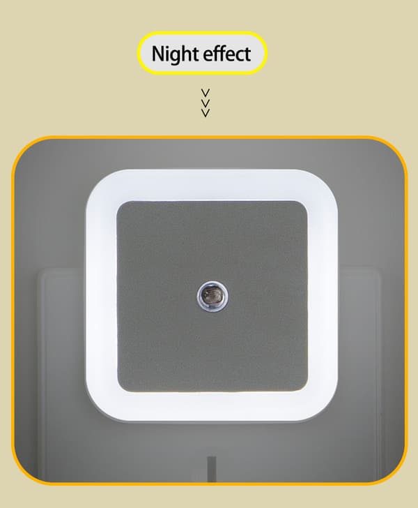 *2 stk nattlys 0,5W LED-lampe automatisk med sensor for barn*