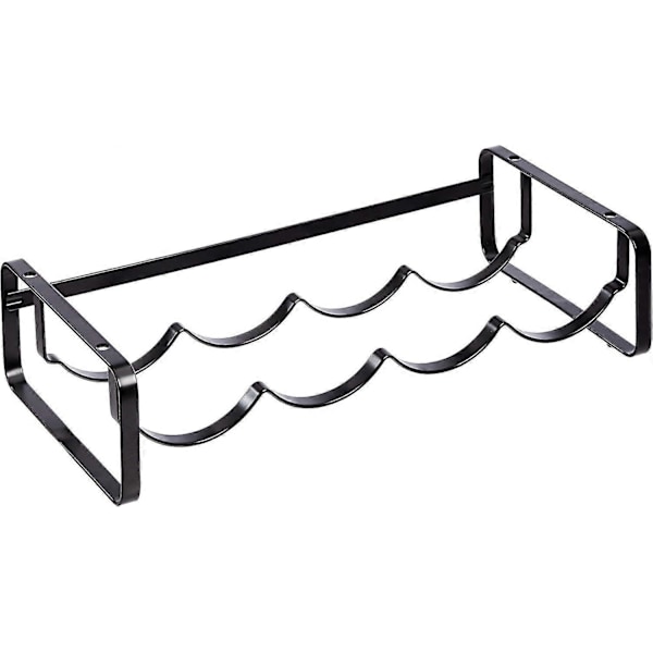 Stabelbart bordstativ for flasker, svart, 9,5D x 40B x 20H centimeter