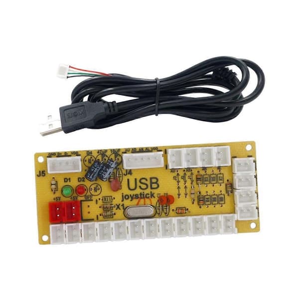5V LED Nullforsinkelse Brett Arkadespill USB-koder til PC for Joystick Kontroll Trykknapp Tilkoblingskabel