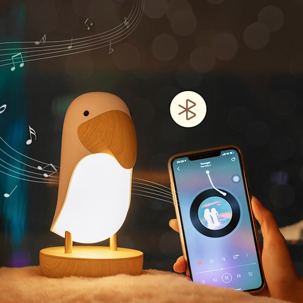 LED Toucan Fugl Natlampe Moderne Nordisk USB Bordlampe Hjem