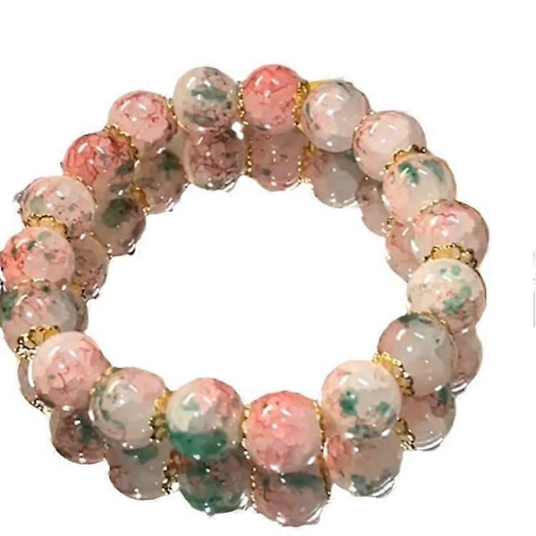 Historie mellom blomster, høytidelig fargeskiftende armbånd for jenter, armbånd i skogstil, glassmykker