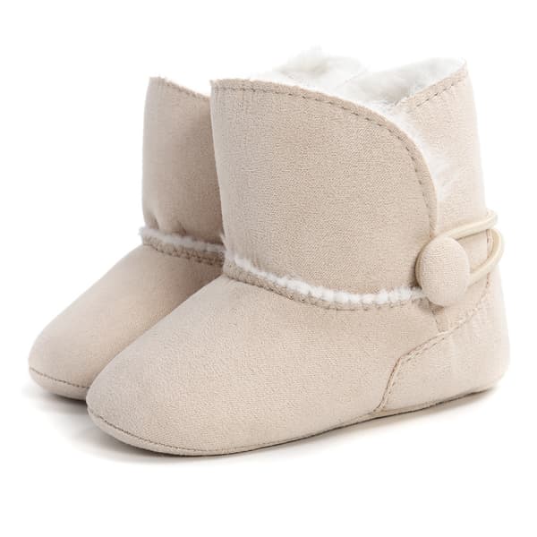 #12CM Fôrede Lær Barneboots Babysko Sko Polstret Varme#